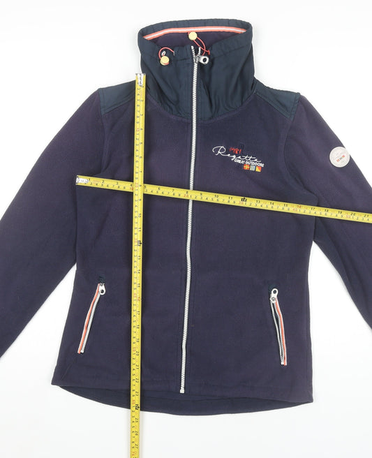 Regatta Womens Blue Fleece Jacket Size 10 Full Zip Outdoor Casual