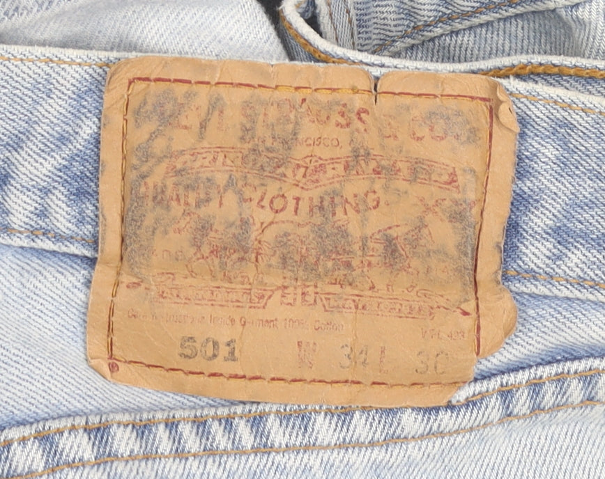 Levi's 501 Men's Blue 34x30 Straight Leg Denim Jeans