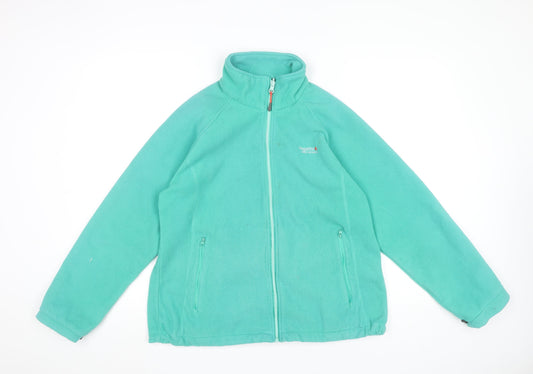 Regatta Womens Green Fleece Jacket Size 14 Full Zip Outdoor Coat