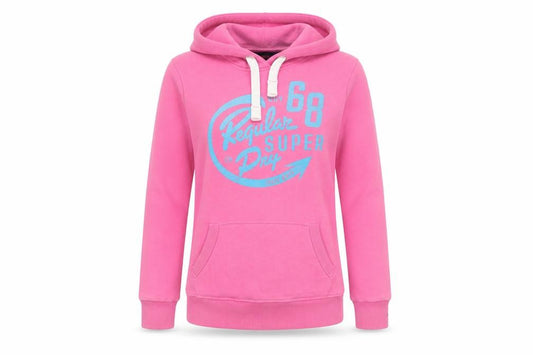 Womens UK S Regular Superdry Pink Pullover Hoodie