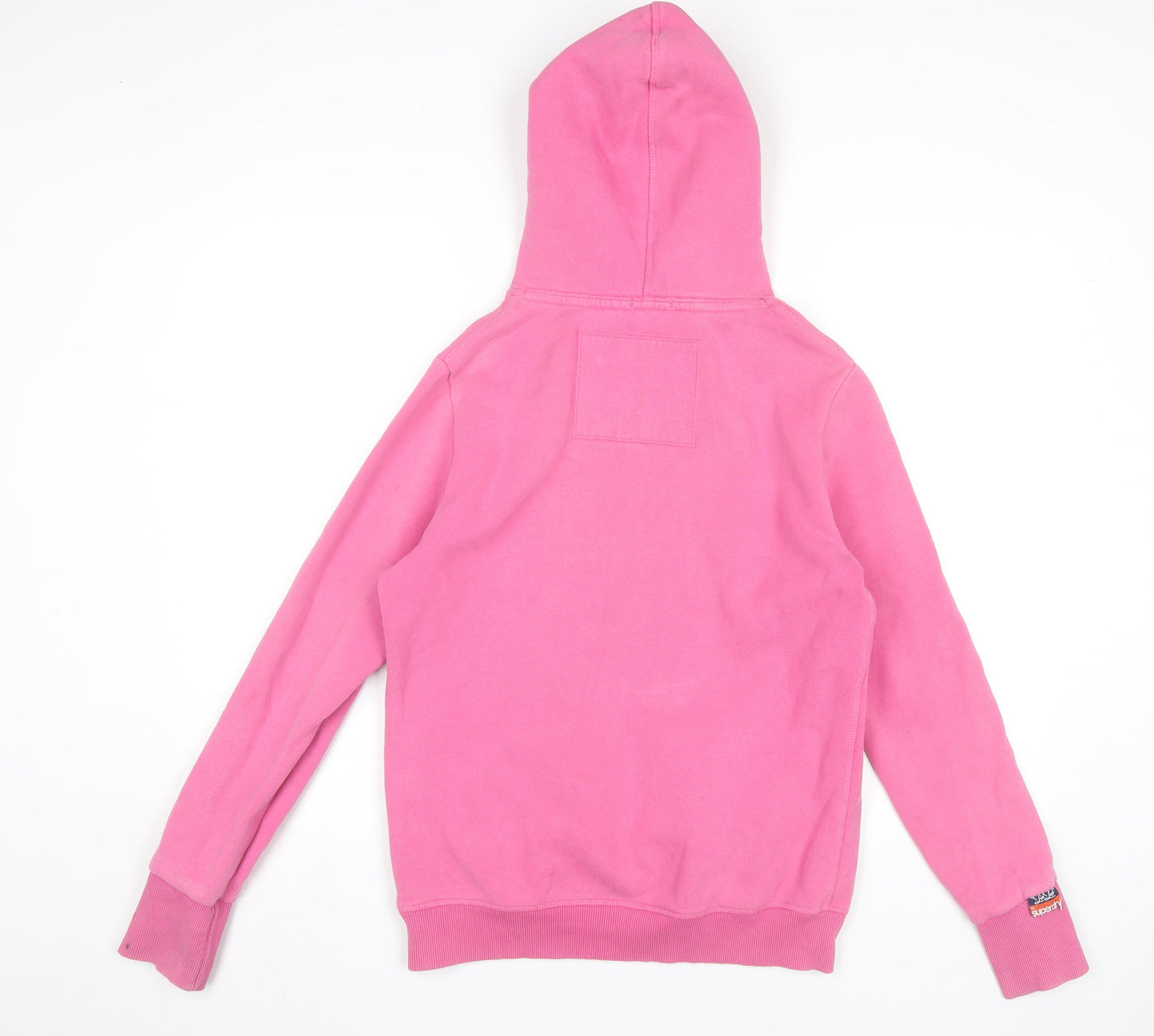 Superdry Women’s Pink Pullover Hoodie Size S Logo Hooded Sweatshirt