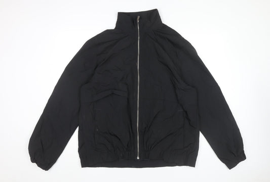 EASY Men’s Black XL Windbreaker Jacket Lightweight Full Zip