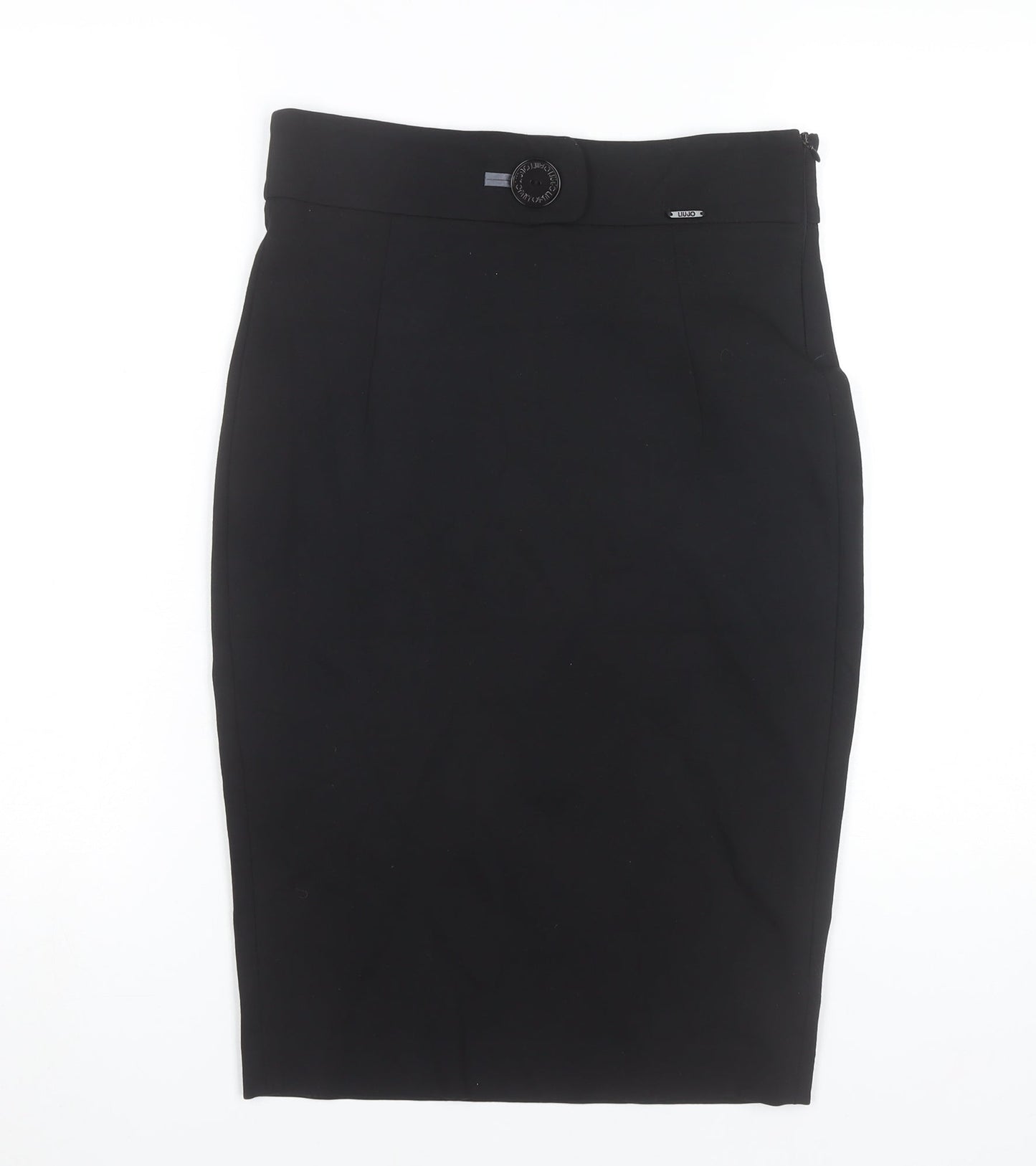 Liu Jo Womens Black Size 16 Pencil Skirt Stretch Workwear