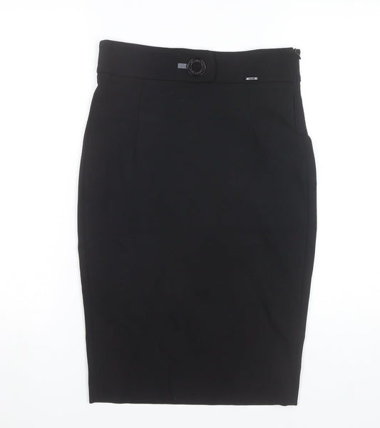 Liu Jo Womens Black Size 16 Pencil Skirt Stretch Workwear