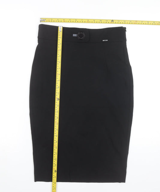 Liu Jo Womens Black Size 16 Pencil Skirt Stretch Workwear