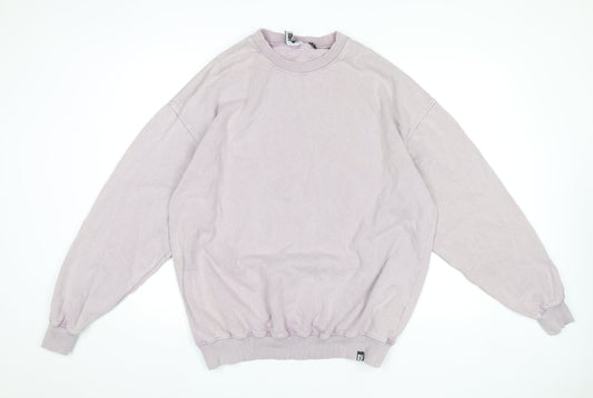 Reclaimed Vintage Men's Purple Medium Pullover Sweatshirt Crew Neck