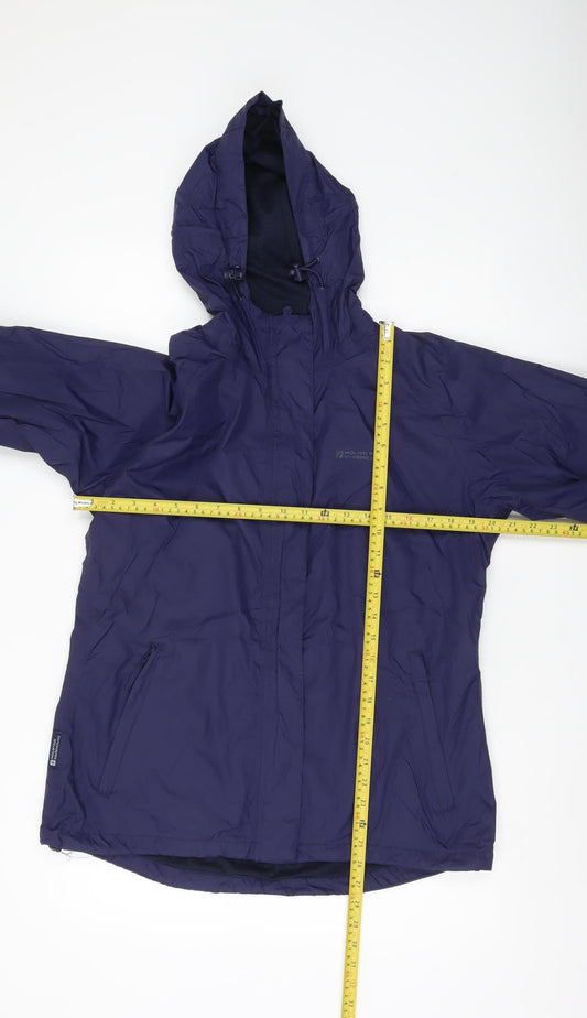 Mountain Warehouse Women’s Blue Waterproof Hooded Rain Jacket Size 14