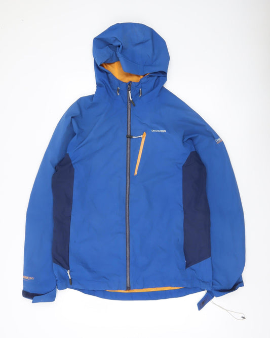 Craghoppers Mens Blue M Waterproof Softshell Hiking Jacket Hooded