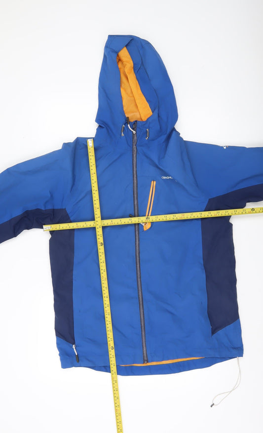 Craghoppers Mens Blue M Waterproof Softshell Hiking Jacket Hooded