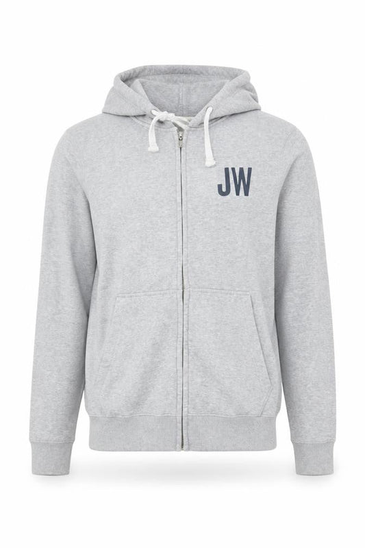 Mens UK XS Regular Jack Wills Grey Full Zip Hoodie