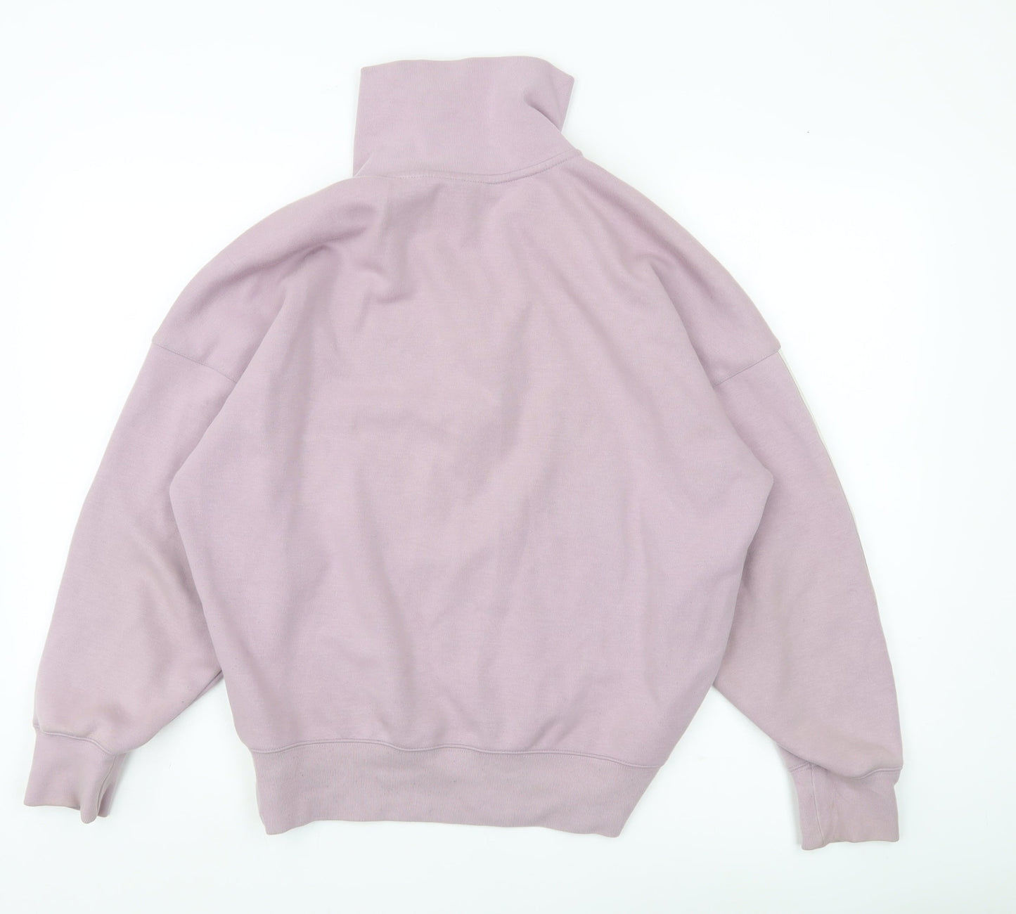 Adidas Womens Purple 1/2 Zip Sweatshirt Size 12 Relaxed Fit Logo Jumper