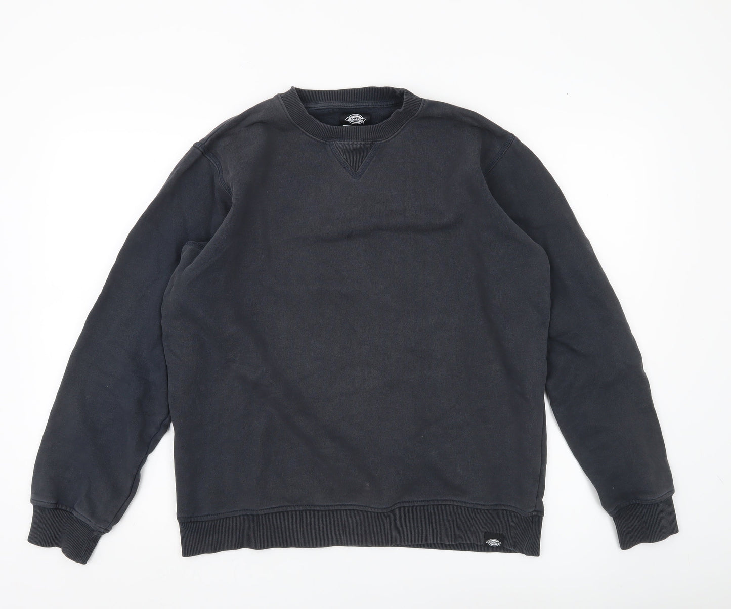 Dickies Mens Black Crew Neck Pullover Sweatshirt Size L Regular