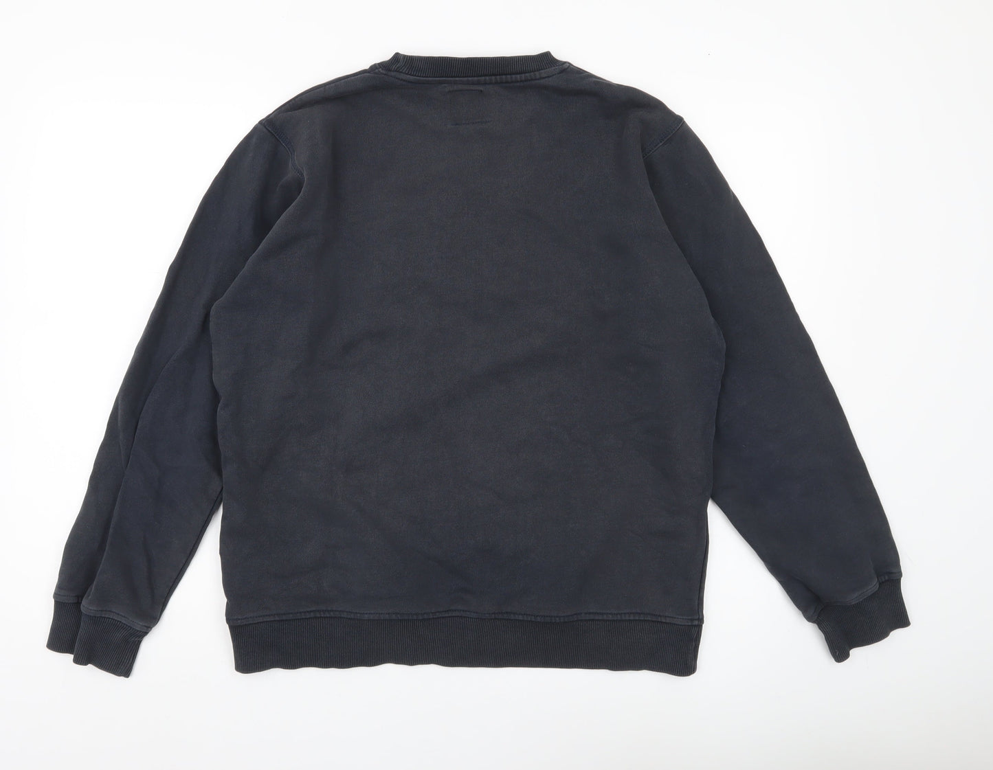 Dickies Mens Black Crew Neck Pullover Sweatshirt Size L Regular