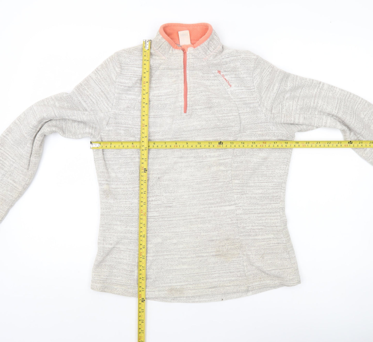 Decathlon Women’s Beige Fleece Sweatshirt L 1/4 Zip Pullover Outdoor