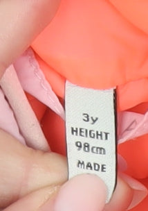 Joules Girls Pink Puffer Gilet Waistcoat 3Y Quilted Sleeveless Jacket