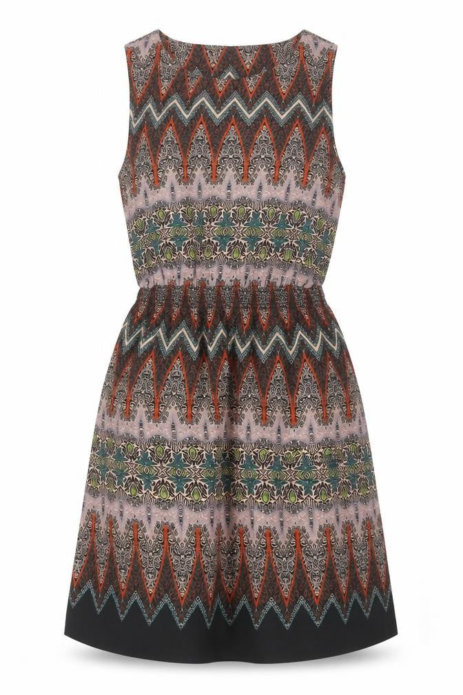 New Look Women’s Multicoloured Geometric Shift Dress Size 10