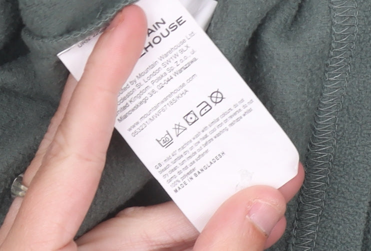 Mountain Warehouse Men’s Green Fleece Sweatshirt M 1/4 Zip Pullover