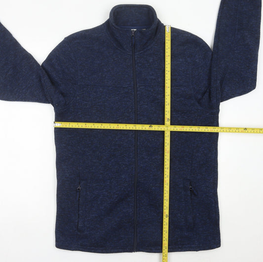 Mountain Warehouse Men’s Blue Fleece Jacket L Full Zip Hiking