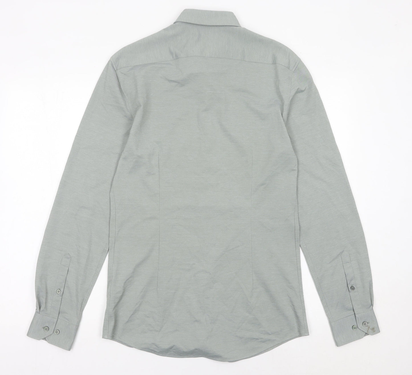 Marks and Spencer Autograph Men's Grey Dress Shirt S Long Sleeve