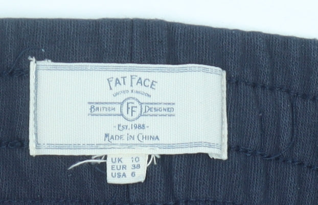 Fat Face Womens Blue Jogger Trousers Size 10 Cotton Blend