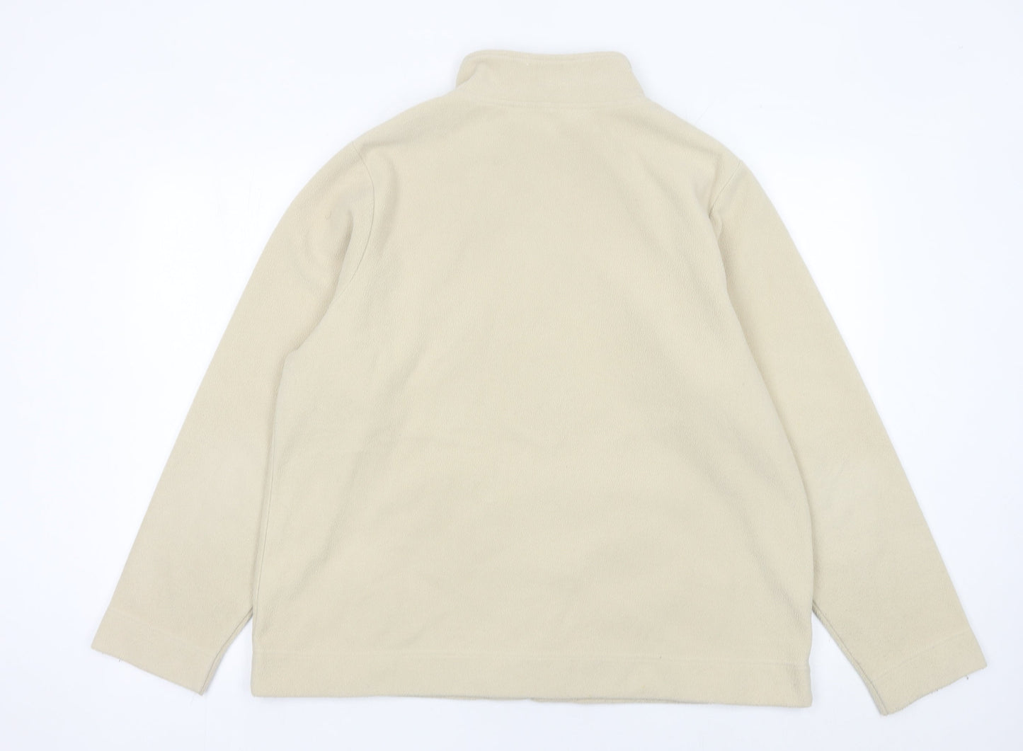 BHS Womens Beige Fleece Jacket Size 20 Full Zip Casual Coat