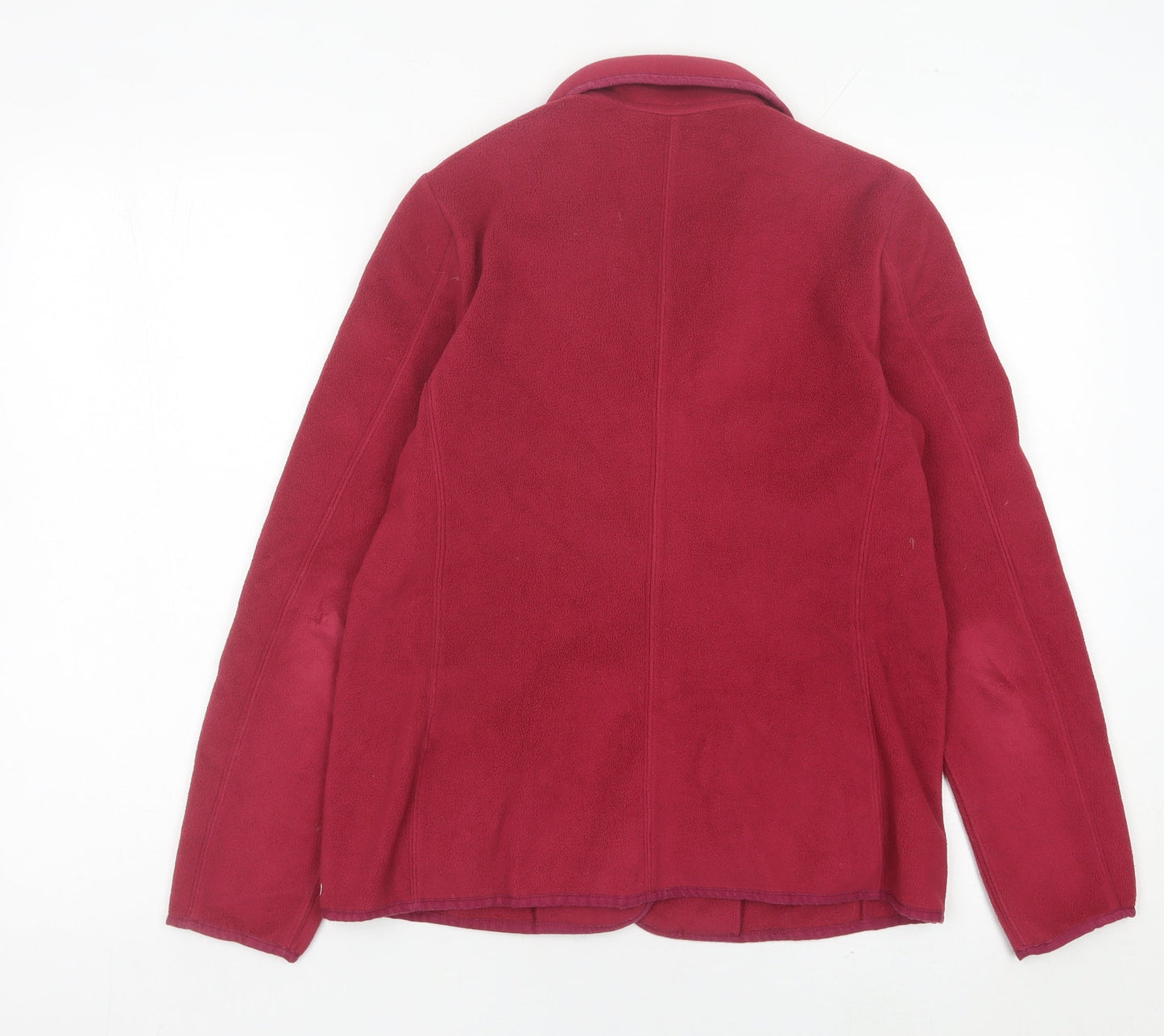 Lands' End Women's Red Petite S Cardigan Fleece Jacket