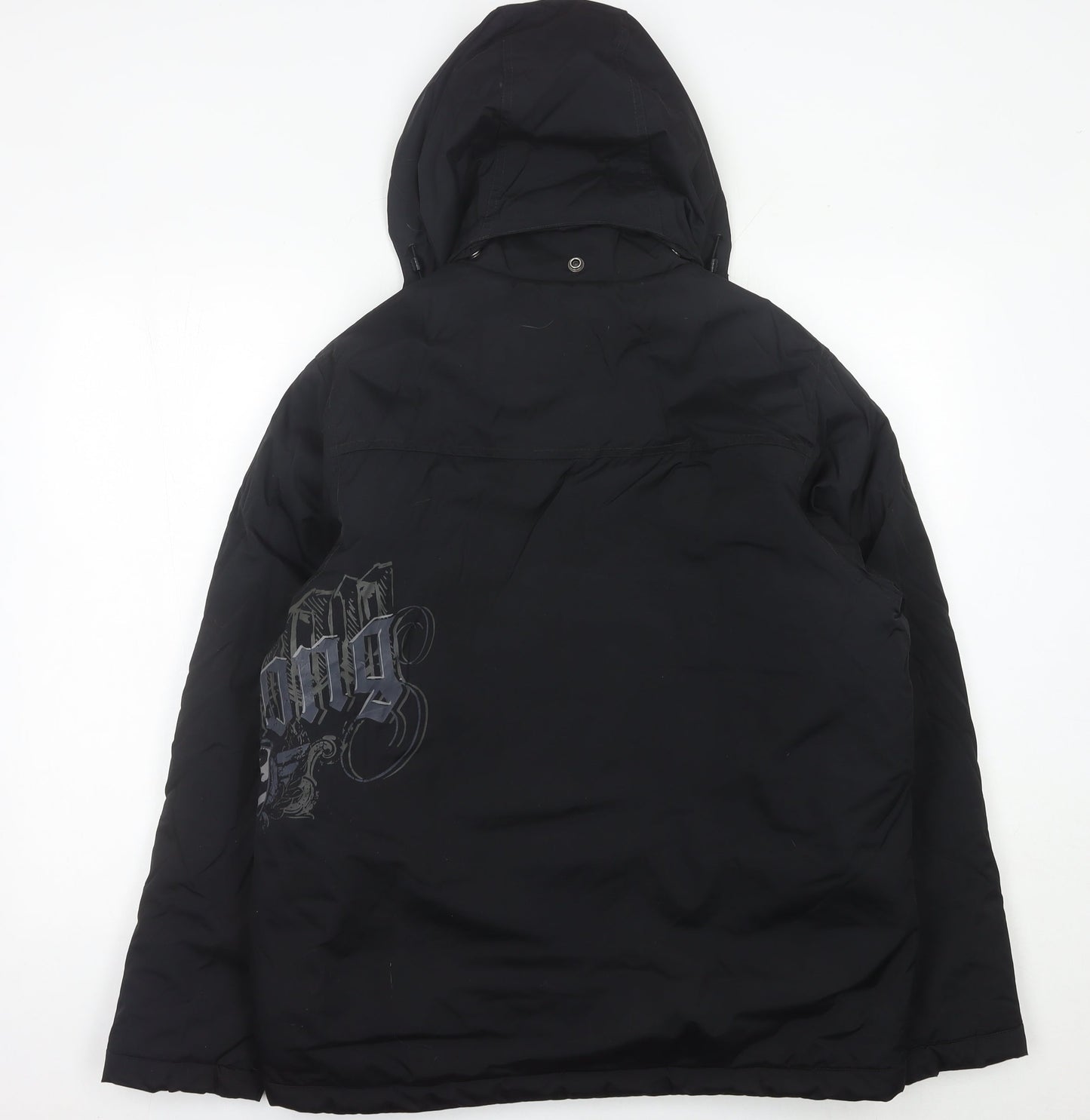 Billabong Men's Black Small Puffer Jacket Hooded Winter Coat