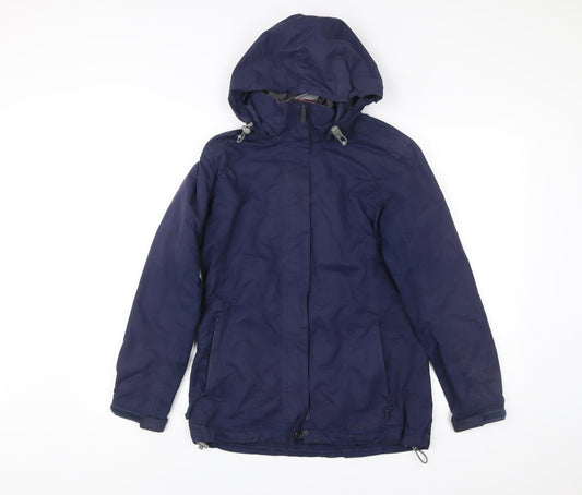 Peter Storm Womens Blue Size 8 Waterproof Hooded Rain Jacket