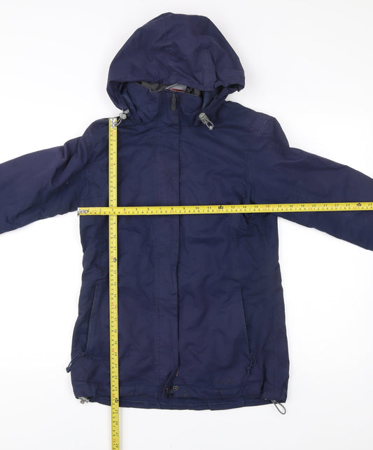 Peter Storm Womens Blue Size 8 Waterproof Hooded Rain Jacket