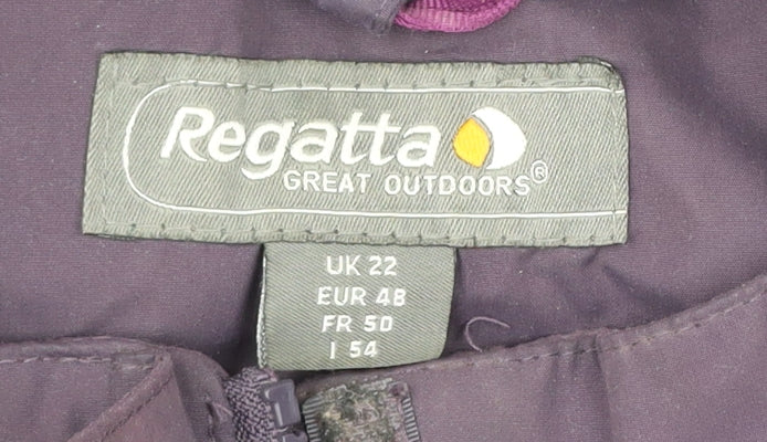 Regatta Women’s Purple Waterproof Hooded Rain Jacket UK 22
