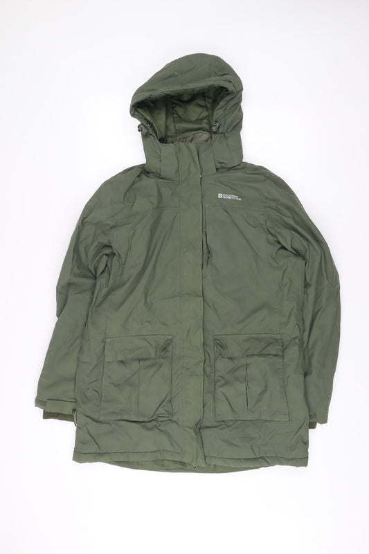 Mountain Warehouse Women’s Green Size 14 Waterproof Parka Coat Hooded