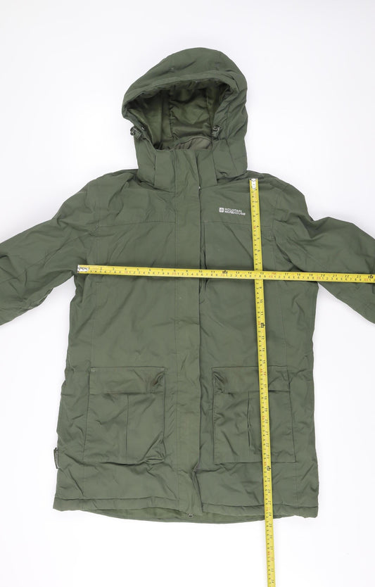 Mountain Warehouse Women’s Green Size 14 Waterproof Parka Coat Hooded