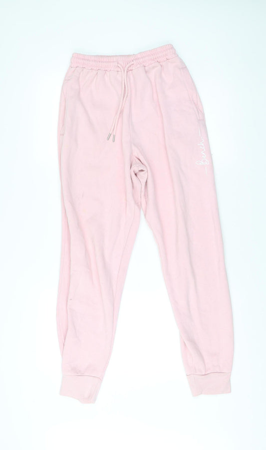 Bench Women Pink Jogger Sweatpants UK 12 Cotton Blend