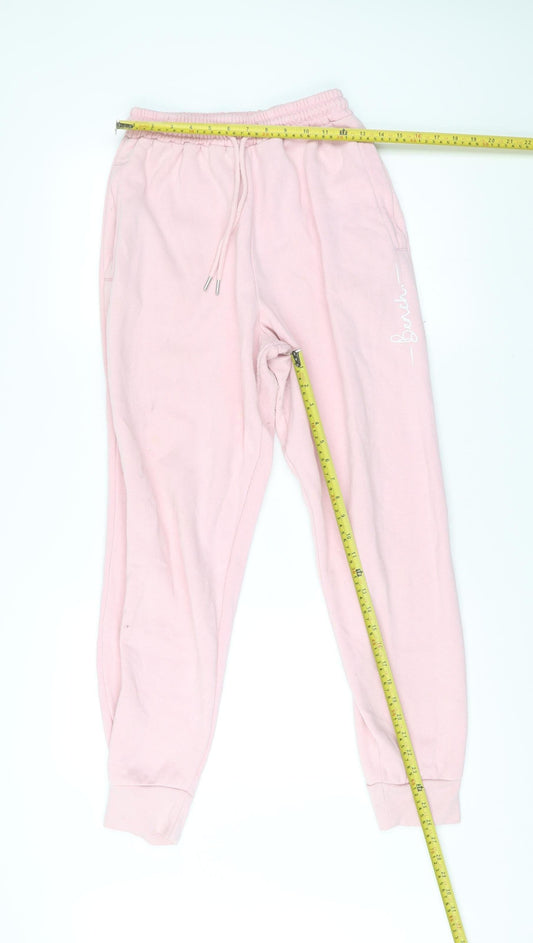 Bench Women Pink Jogger Sweatpants UK 12 Cotton Blend