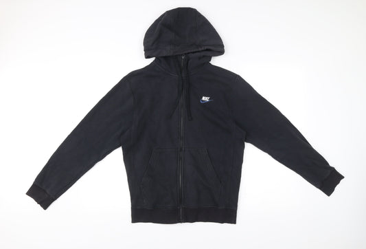 Nike Men's Black XS Full Zip Hoodie Cotton Fleece Jacket