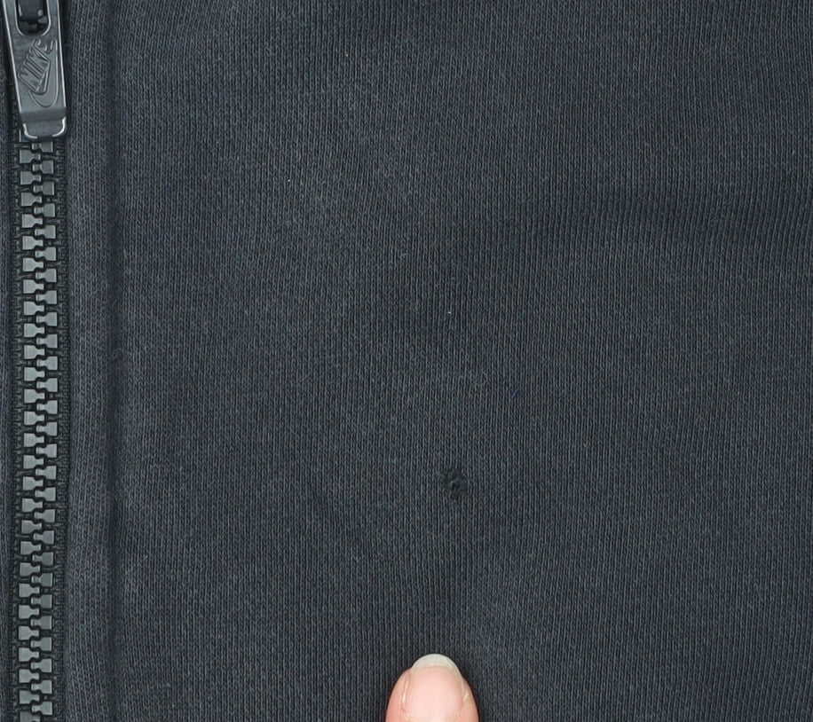 Nike Men's Black XS Full Zip Hoodie Cotton Fleece Jacket