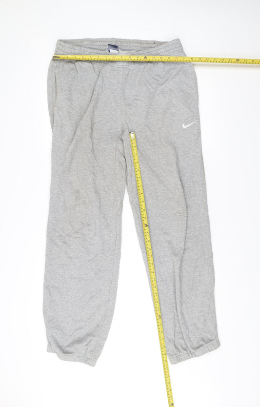 Nike Men’s Grey L Sweatpants Joggers Elastic Waist Pockets