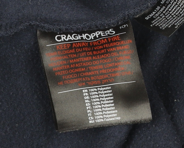 Craghoppers Men's Blue L Pullover Fleece Sweatshirt 1/2 Zip Outdoor