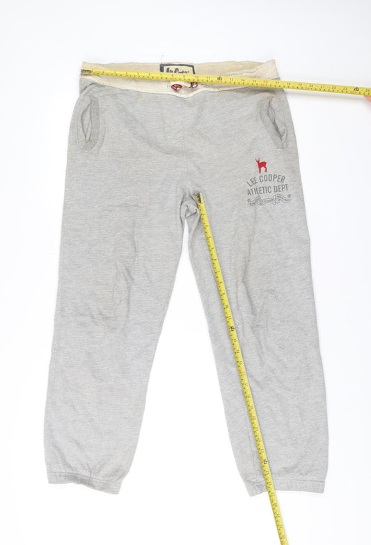 Lee Cooper Boys Grey Sweatpants Age 13 Years Vintage Athletic Trousers