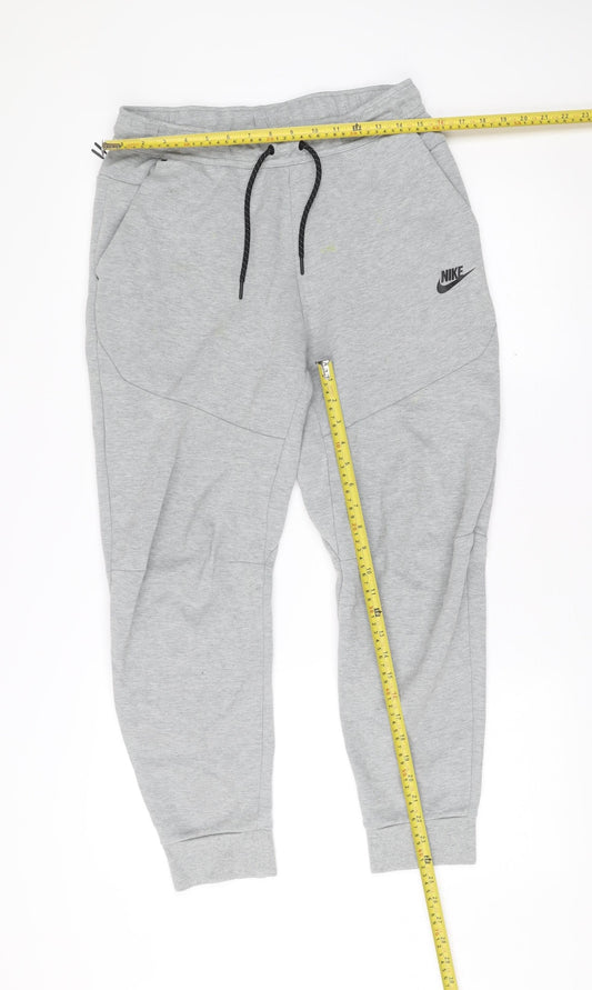 Nike Men's Grey Jogger Sweatpants M Regular Fit Cotton Blend
