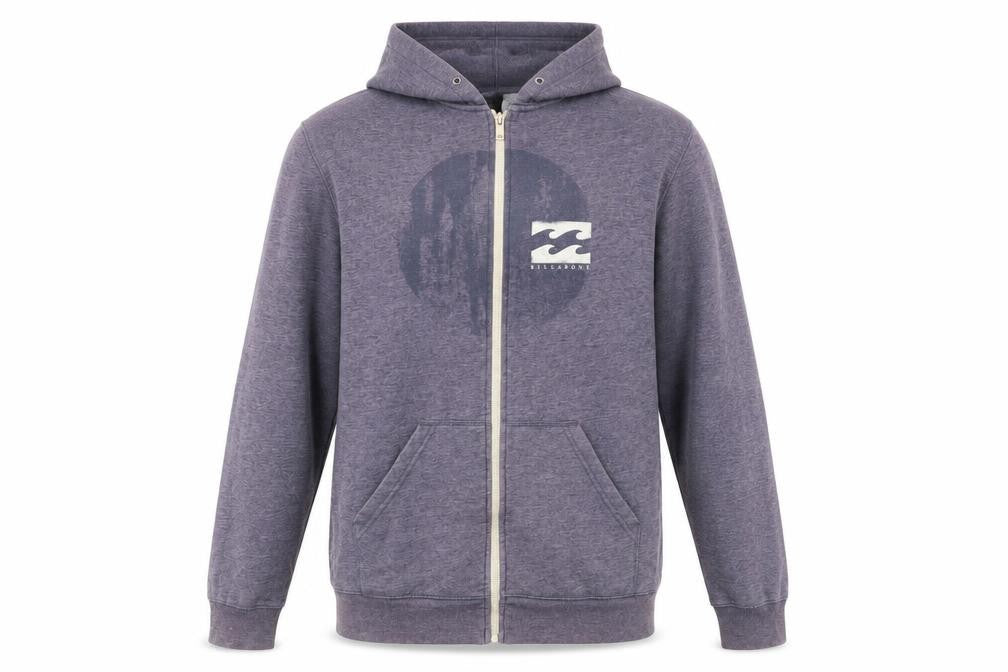 Mens UK L Regular Billabong Blue Full Zip Hoodie