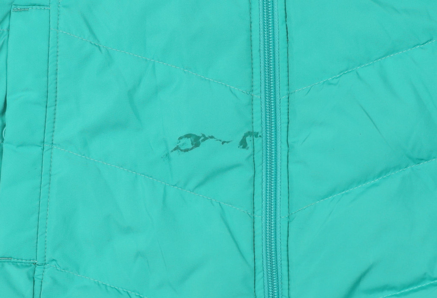 Lands' End Womens Green Mid-Length Quilted Down Gilet M