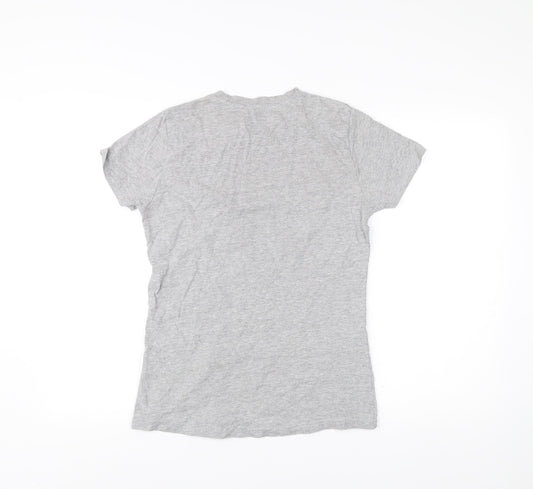Bench Womens Grey Size 12 Crew Neck Short Sleeve T-Shirt