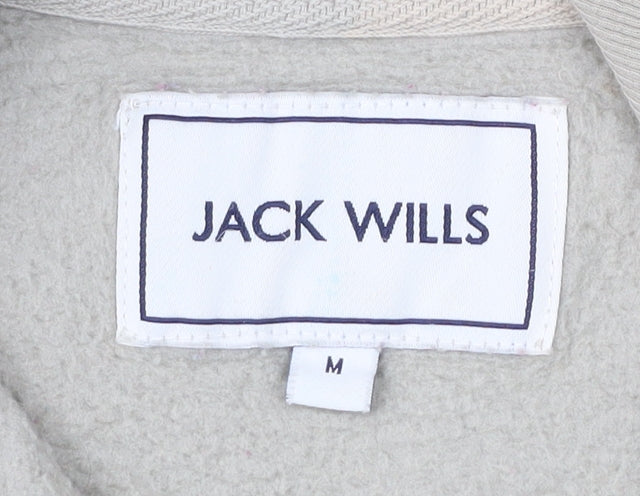 Jack Wills Men's Beige Quarter Zip Sweatshirt M Regular Fit