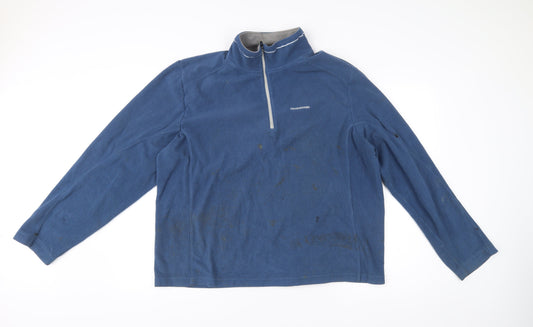 Craghoppers Mens Blue Fleece Sweatshirt 2XL Half Zip Pullover Outdoor