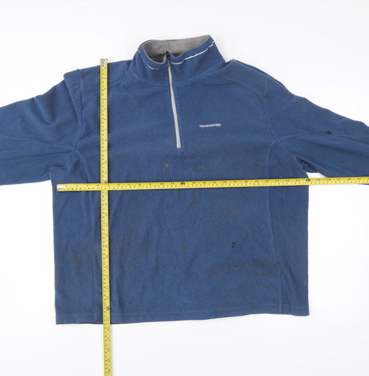 Craghoppers Mens Blue Fleece Sweatshirt 2XL Half Zip Pullover Outdoor