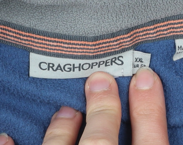 Craghoppers Mens Blue Fleece Sweatshirt 2XL Half Zip Pullover Outdoor