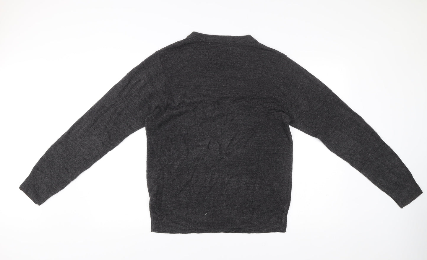 Fred Perry Men's Grey L Cashmere Crew Neck Jumper Pullover
