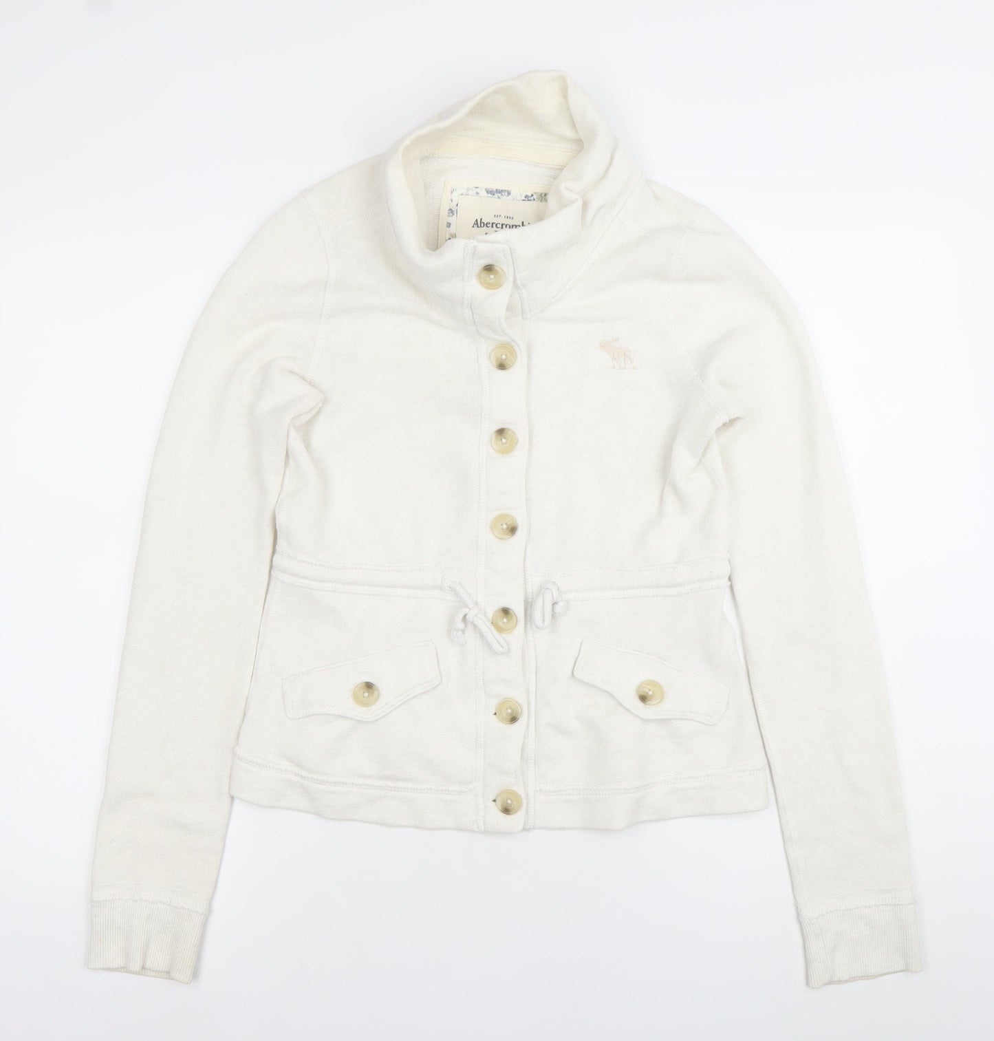 Abercrombie & Fitch Women’s White Cotton Jacket M Casual Buttoned
