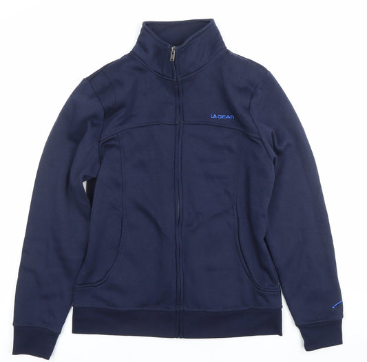 LA Gear Womens Blue Full Zip Sweatshirt Size 10 Regular Fit